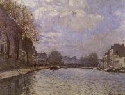Alfred Sisley The Saint-Martin canal in Paris painting